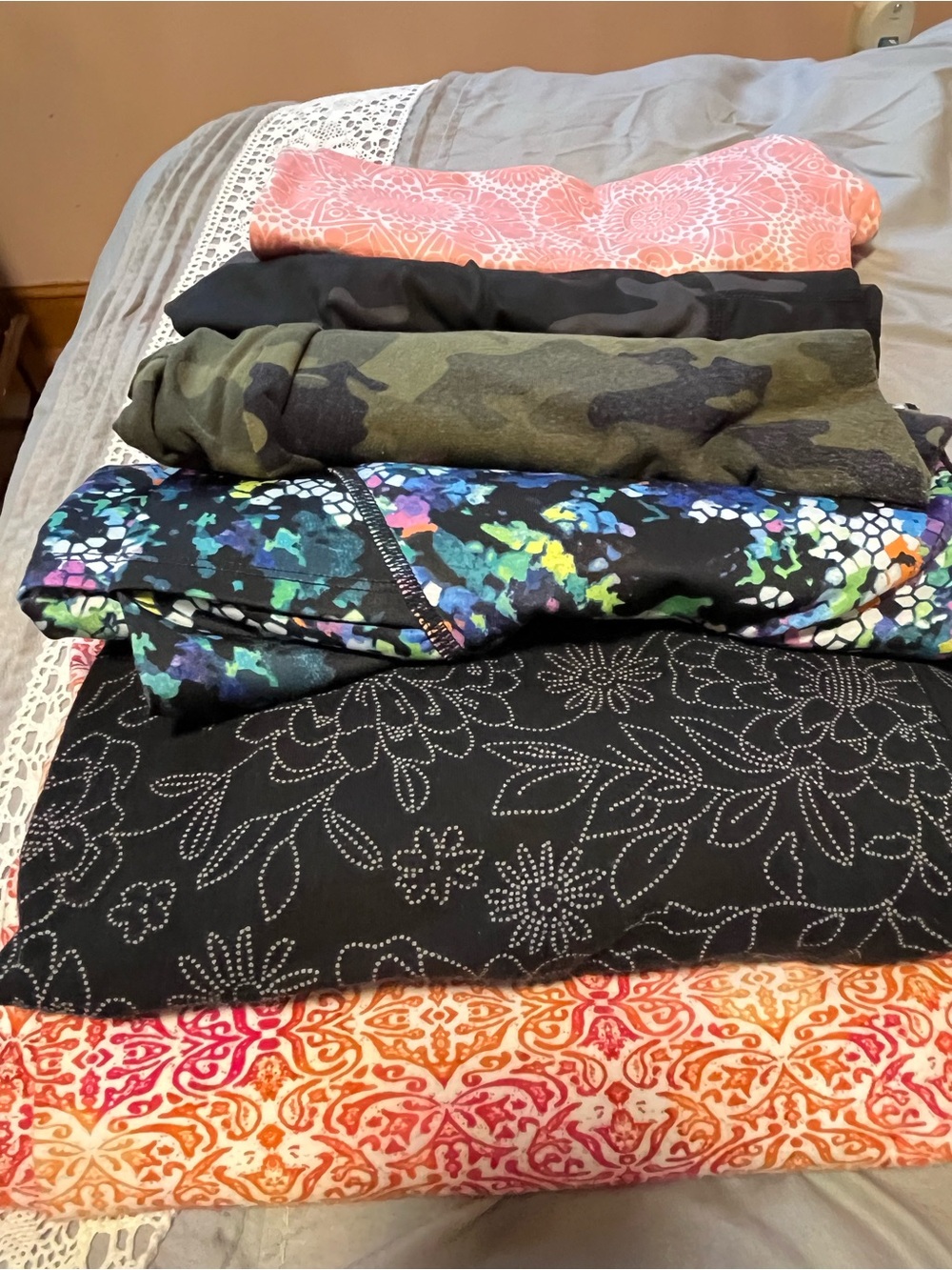 Multiples Women's Leggings - Multicolor Floral, Black, Olive Camo, Coral , XL